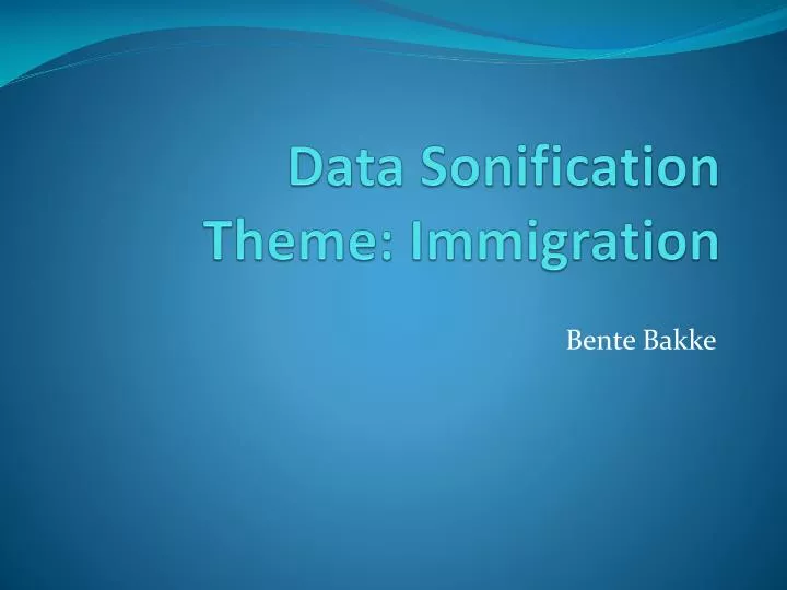 data sonification theme immigration