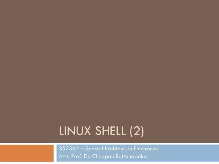 linux shell 2