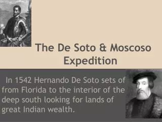 The De Soto &amp; Moscoso Expedition