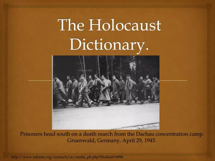 the holocaust dictionary