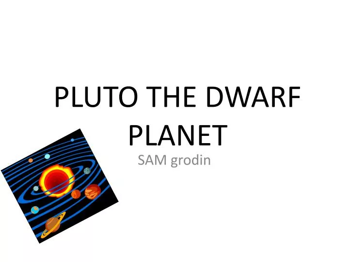 pluto the dwarf planet