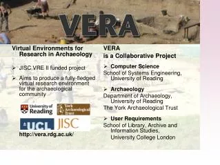 Virtual Environments for Research in Archaeology JISC VRE II funded project