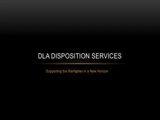 DLA Disposition services