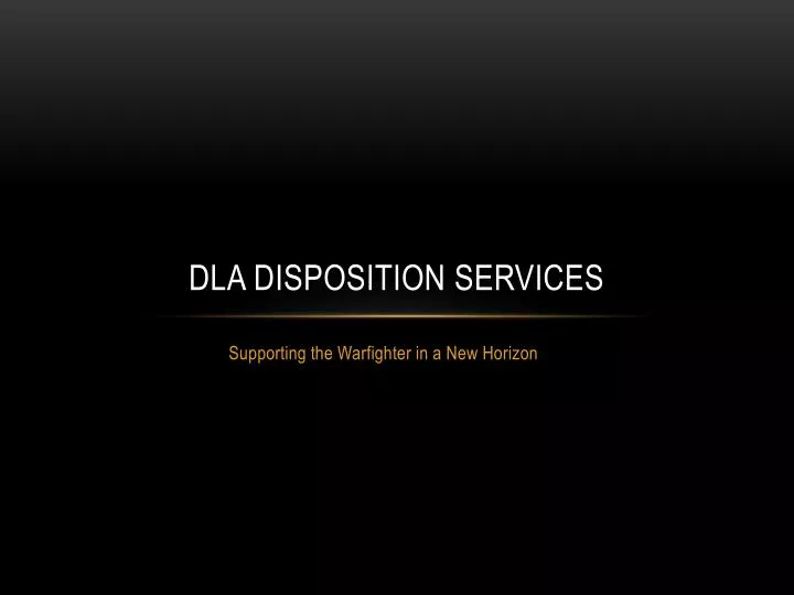 dla disposition services