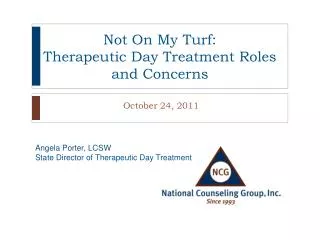 Not On My Turf: Therapeutic Day Treatment Roles and Concerns