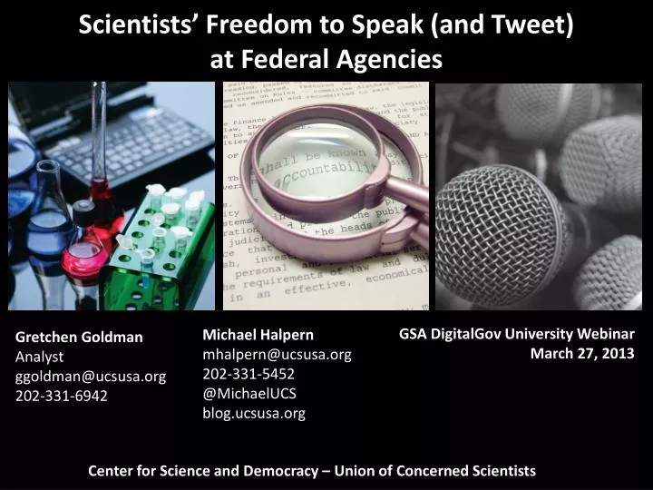 scientists freedom to speak and tweet at federal agencies