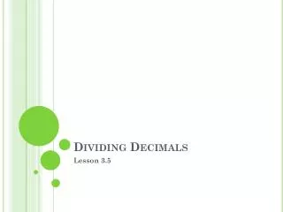 Dividing Decimals