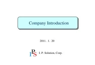 I. P. Solution, Corp.