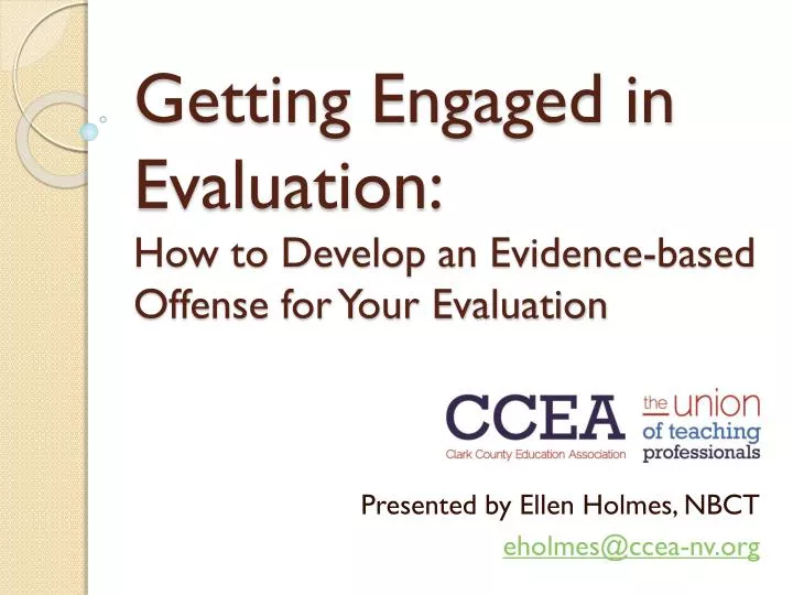 getting engaged in evaluation how to develop an evidence based offense for your evaluation