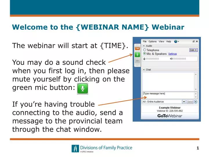 welcome to the webinar name webinar