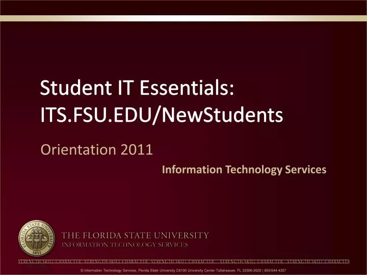 student it essentials its fsu edu newstudents