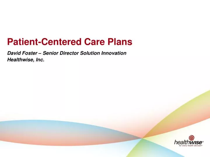 patient centered care plans
