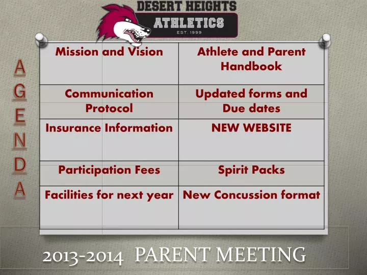 2013 2014 parent meeting
