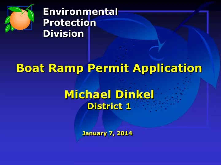 boat ramp permit application michael dinkel district 1