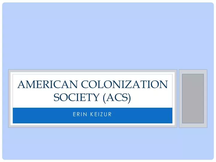american colonization society acs