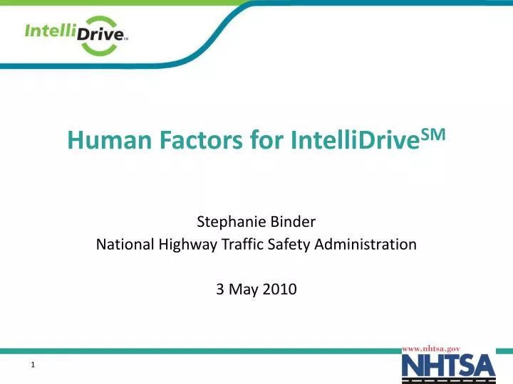 human factors for intellidrive sm
