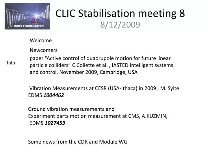 clic stabilisation meeting 8
