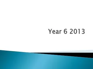 Year 6 2013