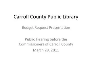 Carroll County Public Library