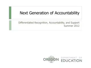 Next Generation of Accountability