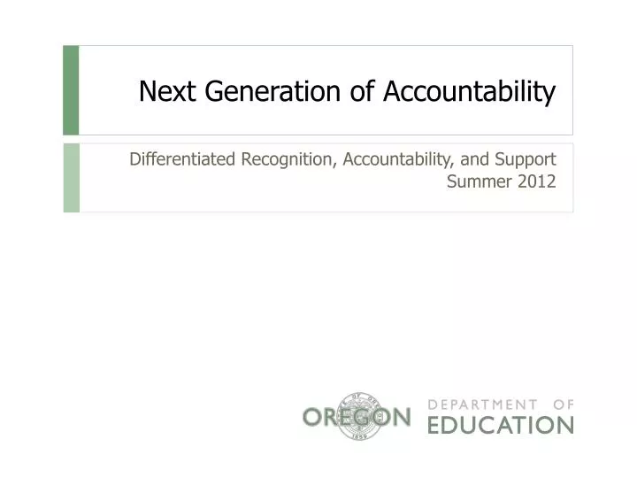 next generation of accountability