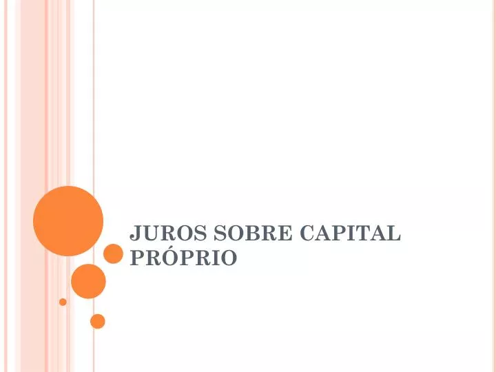 juros sobre capital pr prio