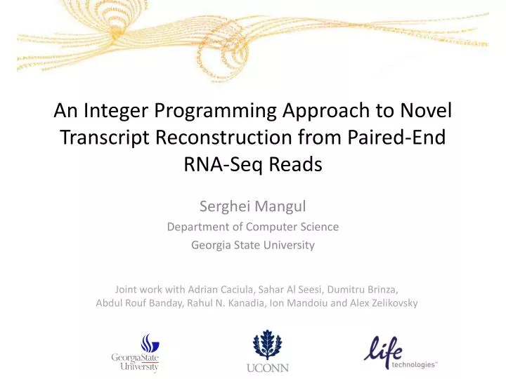 an integer programming approach to novel transcript reconstruction from paired end rna seq reads