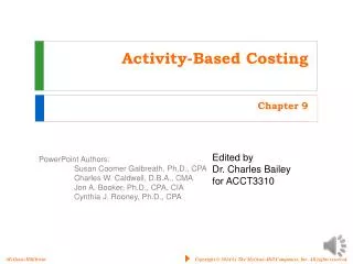 Activity-Based Costing