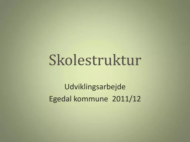 skolestruktur