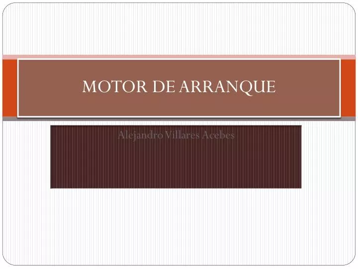 motor de arranque