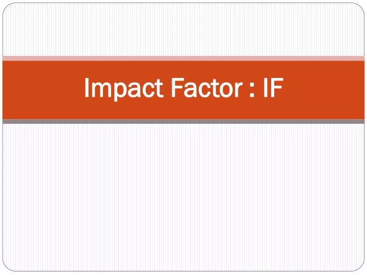 impact factor if