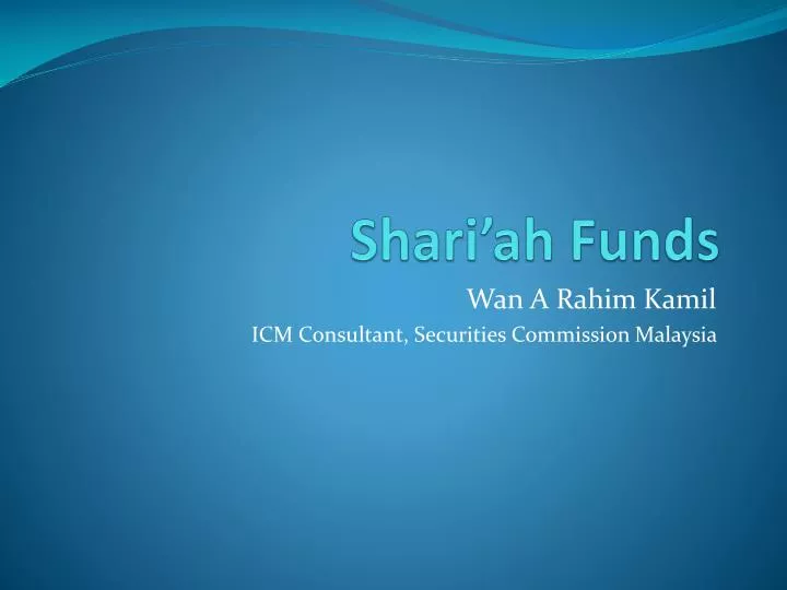 shari ah funds