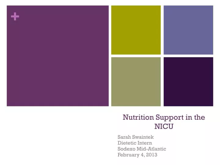 nutrition support in the nicu
