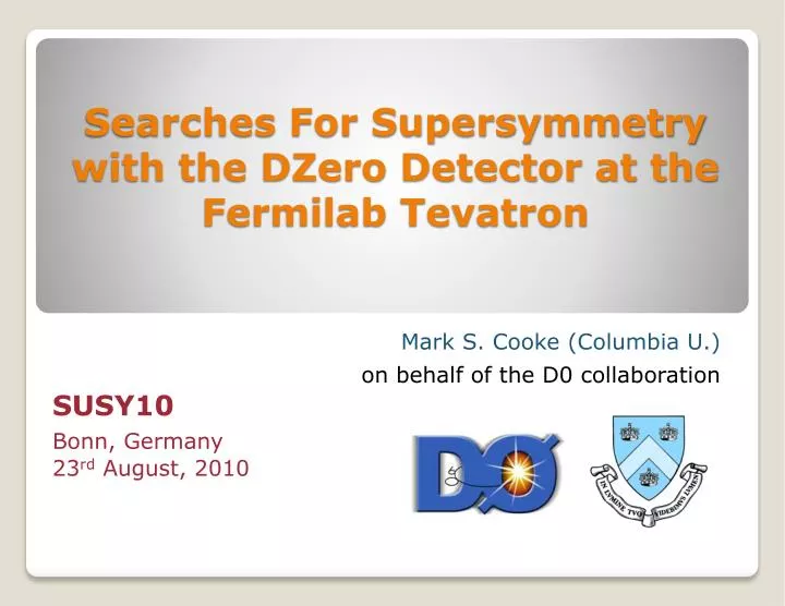 searches for supersymmetry with the dzero detector at the fermilab tevatron