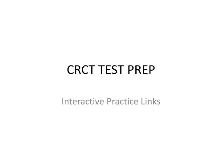 crct test prep