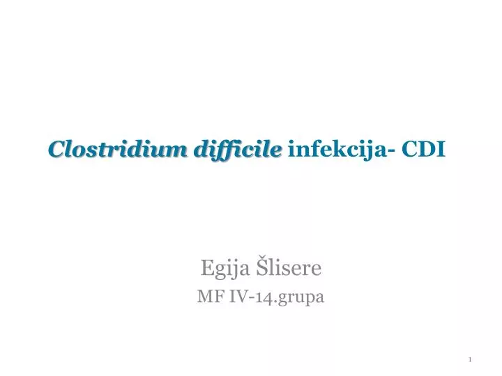 clostridium difficile infekcija cdi