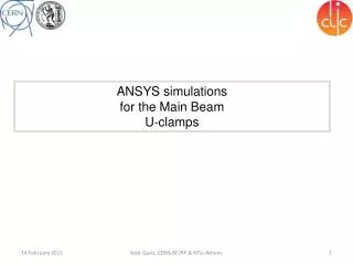 ANSYS simulations for the Main Beam U-clamps