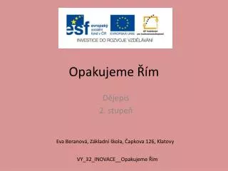 opakujeme m
