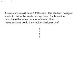 A new stadium will have 6,296 seats. The stadium designer