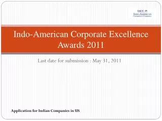 Indo - American Corporate Excellence Awards 2011