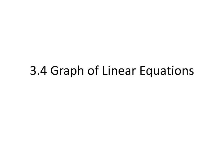 3 4 graph of linear equations