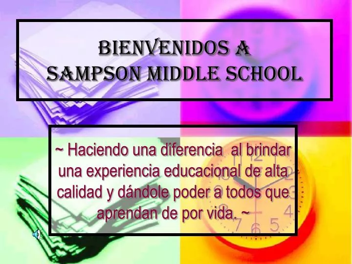 bienvenidos a sampson middle school