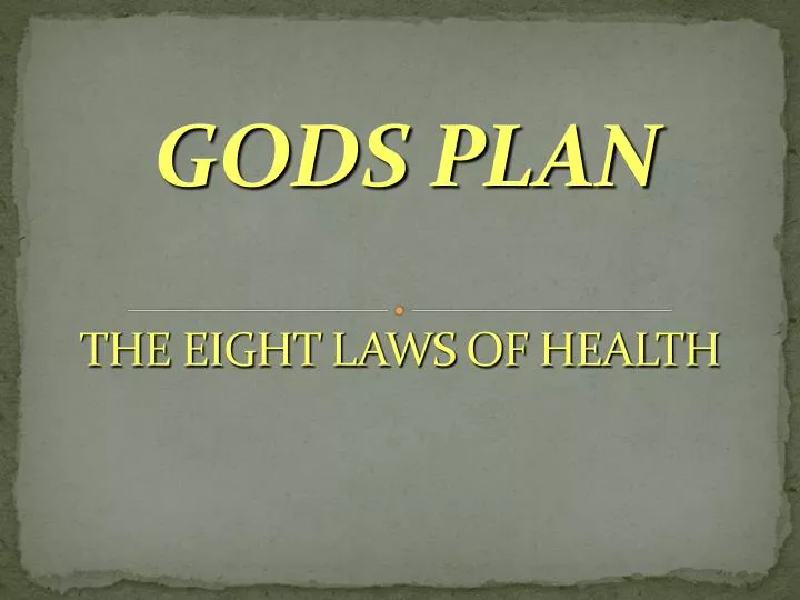 the eight laws of health