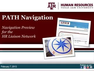 PATH Navigation Navigation Preview for the HR Liaison Network