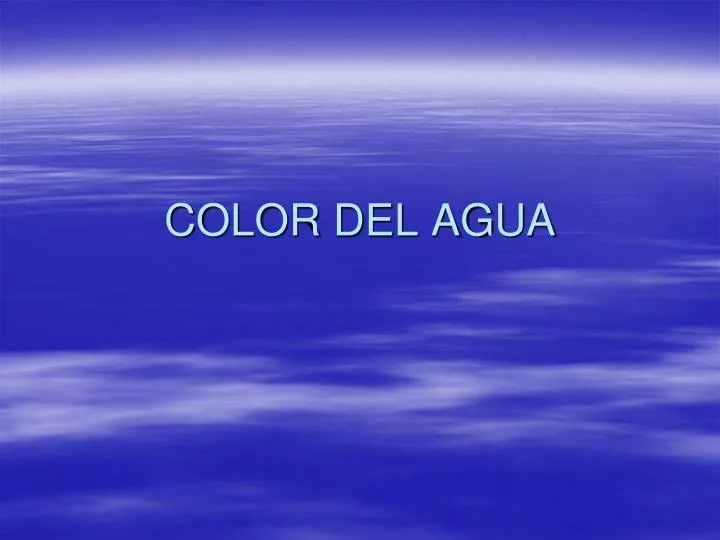 color del agua
