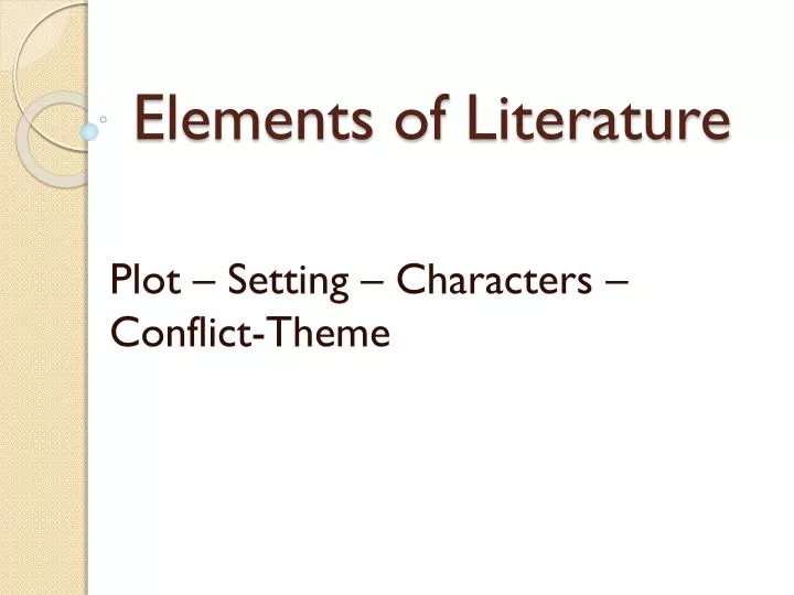 elements of literature