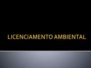 licenciamento ambiental