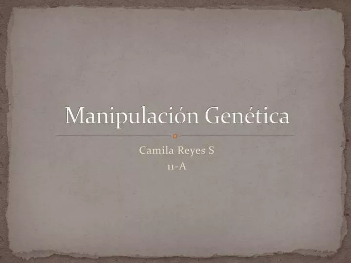 manipulaci n gen tica