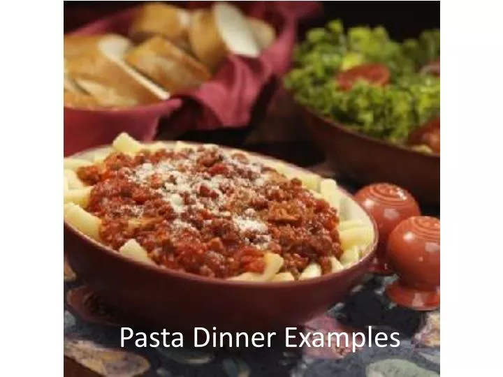 pasta dinner examples