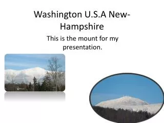Washington U.S.A New-Hampshire